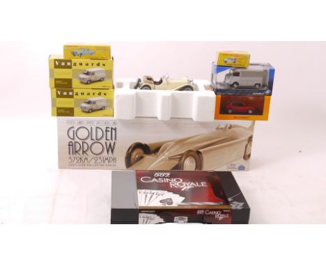 Diecast and Tin Model Cars, A boxed collection of vintage and modern vehicles including, Franklin Mint 1:24 scale 1938 Jaguar