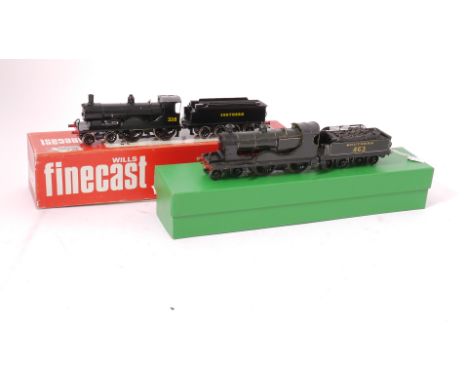 Kit-bodied and Scratch-built OO Gauge SR 4-4-0 Locomotives and 'Watercart' Tenders, both with scale driving wheels, comprisin