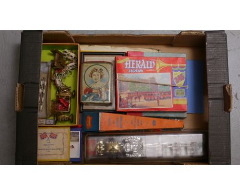 Various Coronation Toys and Games,  including Corgi 1977 State Landau, in original box, unboxed Johilco State Coach with King