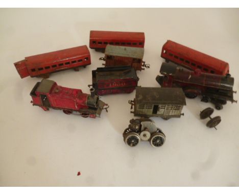 Hornby Bassett-Lowke   Lionel and kitbuilt 0 Gauge play worn Locomotives and Rolling Stock Bassett-Lowke maroon 4-4-0 clockwo