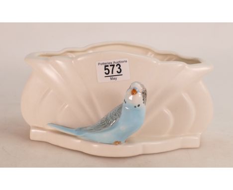 Falcon Ware Art Deco Planter with Budgie 876025, height 11.5cm: Condition Report: hairline noted to rim