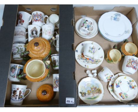 Beswick cottage ware milk jug, sugar bowl, coffee pot: tea pot (a/f), Hammersley childrens cup &amp; saucer and similar items