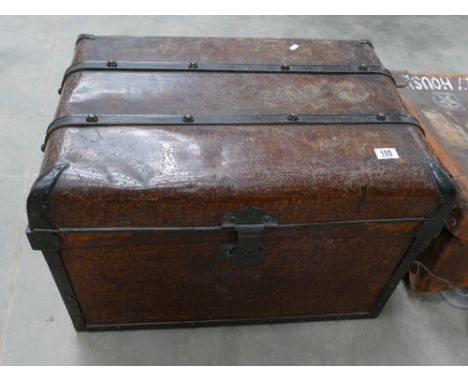 Faux Croc Decorated Tin Trunk: width 70cm, 53cm depth and height 49cm