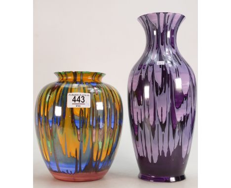 Brian Wood Ceramic Artists signed abstract vases: height of tallest 30cm(2)