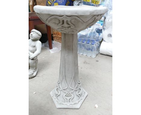 Garden Ornament in the form of celtic birdbath, height 61cm