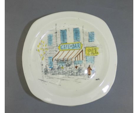 Midwinter 'Riviera' Set of 12 Plates, 6 inches in diameter. Circa 1954.