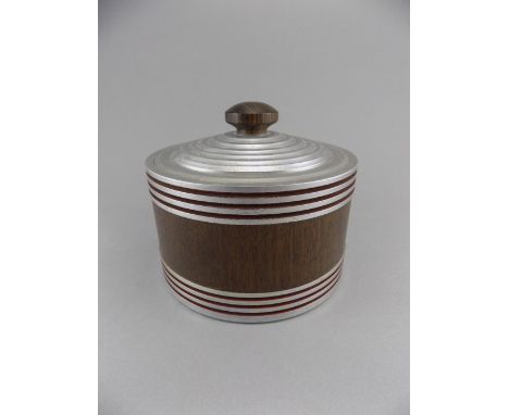 Quality Made  Tea/Tobacco Caddy,Wood And Pewter Stamped 575
