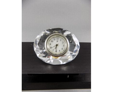 Swarovski Crystal Clock Complete With Box