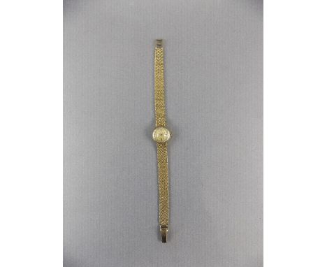 Ladies Omega - Manual Wind 9ct Gold Watch with 9ct Gold Integral Bracelet. Fully Hallmarked. c.1970's with Original Omega Box
