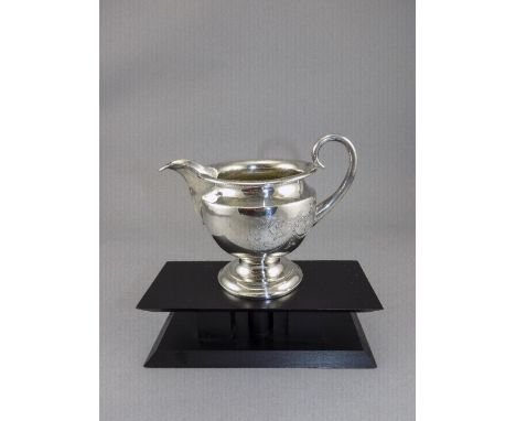 Danish - Antique Silver Helmet Shaped Milk Jug. Hallmark for 1913, Maker Simon Groth. 3ozs 6 grams. 4 Inches High. 
