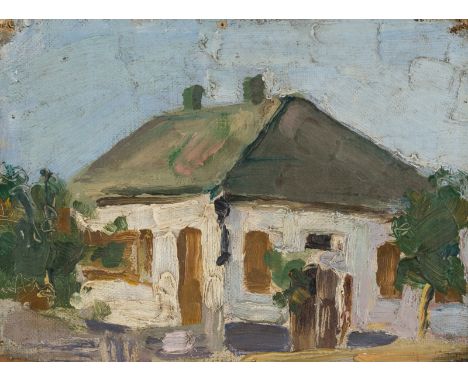 VLADIMIR DAVIDOVICH BARANOV-ROSSINE (RUSSIAN 1888-1944)A House in the Village, 1905-08oil on canvas laid on board13.5 x 18.4 