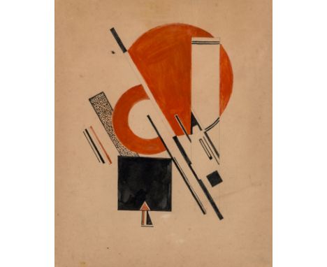 RUSSIAN, FIRST HALF OF 20TH CENTURYSuprematist Composition in Red and Black, gouache, ink and graphite on paper30.5 x 25.5 cm