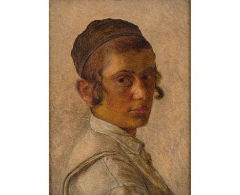 ISIDOR KAUFMANN (AUSTRIAN-HUNGARIAN, 1853-1921)Portrait of a Young Man, oil on panel23 x 18 cm (9 x 7 1/8 in.)signed lower ri