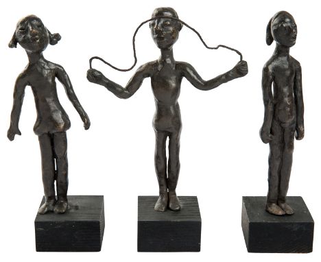 LENA CRONQVIST (SWEDISH B. 1938)The Playing Children, 1996bronze with dark brown patinaheight of tallest: 16 cm (6 1/4 in.), 