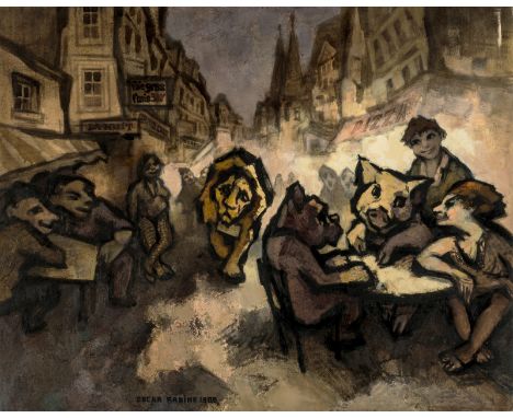 OSCAR RABIN (RUSSIAN B. 1928)Rue Saint-Denis, 1985oil on canvas73.6 x 91.5 cm (29 x 36 in.)signed and dated lower centerPROVE