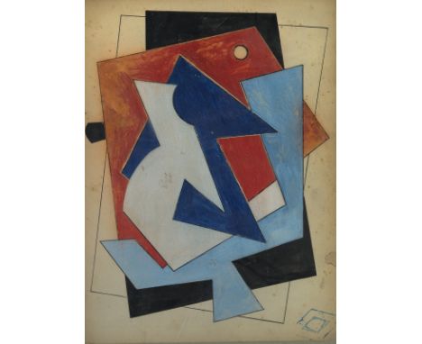 RUSSIAN, FIRST HALF OF 20TH CENTURYSuprematist Composition, gouache and ink on paper31.5 x 23 cm (12 1/4 x 9 in.)stamped lowe