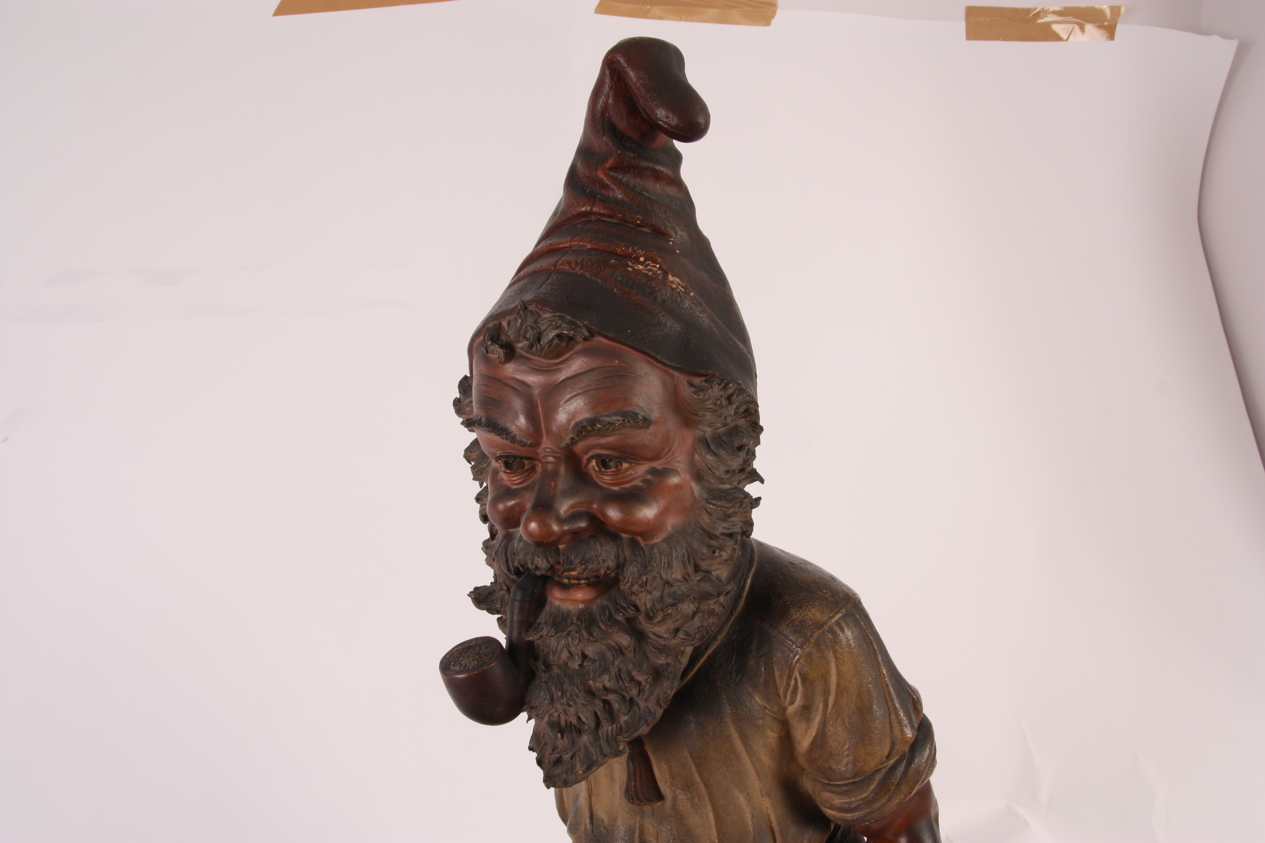 AN UNUSUALLY LARGE LATE 19TH CENTURY AUSTRIAN PAINTED TERRACOTTA FIGURE ...