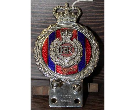 ROYAL ENGINEERS VEHICLE BADGE
made by J. R. Gaunt, London, with blue and red stripped enamel with EIIR crest and mark of the 