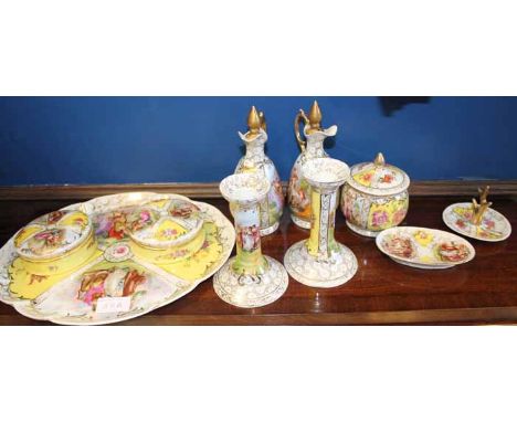 DECORATIVE CERAMIC DRESSING TABLE SET