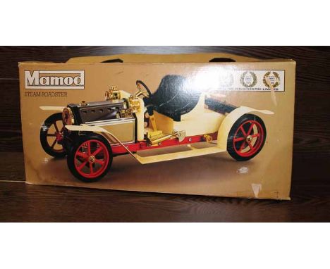 MAMOD STEAM ROADSTER CAR IN ORIGINAL BOX
late 20th century model car with steam powered engine
