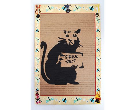 GRAFFITTI: A original spray graffiti piece of artwork. Allegedly obtained from Dismaland as part of the hidden ' Free Art ' n