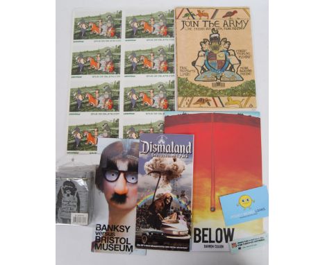 DISMALAND MISC: A collection of assorted Banksy / Dismaland miscellany, comprising of: an original Banksy Versus Bristol Muse