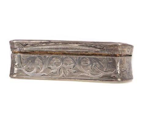 VICTORIAN SILVER SNUFF BOX,maker Frederick Marson, Birmingham 1876, of oblong form, the hinged cover with presentation inscri