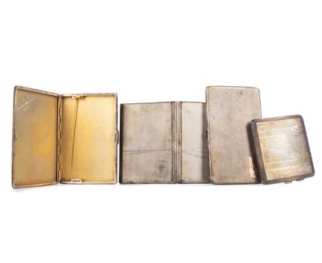 ELIZABETH II SILVER CIGARETTE CASE,maker A. Wilcox, Birmingham 1952, with engine turned exterior, the gilt wash interior with