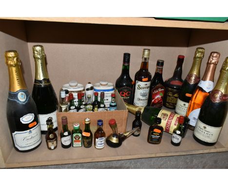 WINE &amp; SPIRITS, a collection of two bottles of CHAMPAGNE, three bottles of CREMANT DE LOIRE, one bottle of MOUSSEUX, one 
