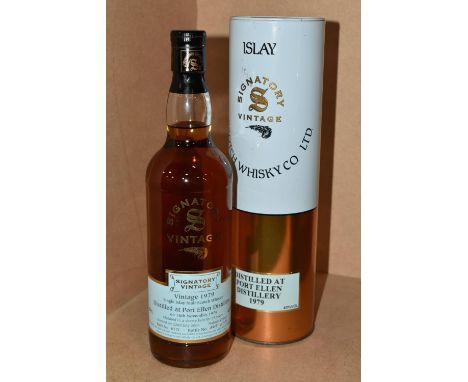 ISLAY SINGLE MALT, One Bottle of SIGNATORY VINTAGE 1979, Distilled at PORT ELLEN Distillery,16th November 1979 and matured in