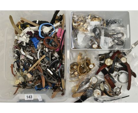 A LARGE ASSORTMENT OF WATCHES, a collection of ladys and gents watches, names to include Sekonda, Casio, Lorus, Daniel Hechte