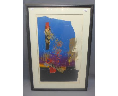 A 20th Century continental school, Tintus I, abstract silk screen print. Signed lower right