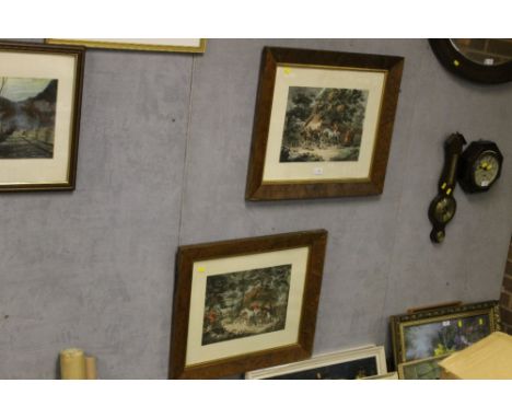 TWO FRAMED &amp; GLAZED HUNTING PRINTS