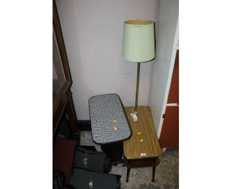 A RETRO VINTAGE LAMP TABLE & ANOTHER (2)