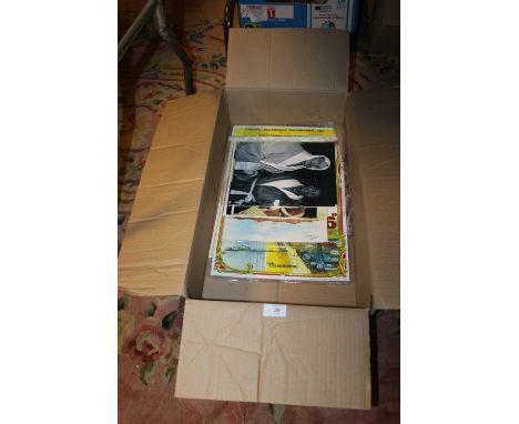 A BOX OF PRINTS INCLUDING BOXING INTEREST, LAUREL & HARDY ETC