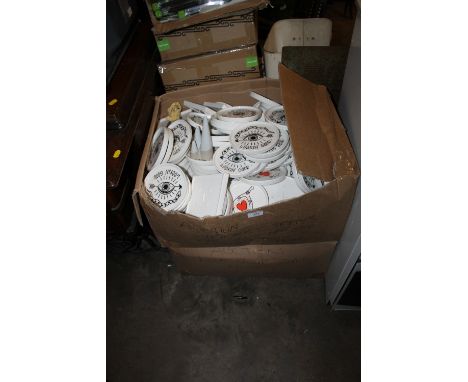 TWO TRAYS OF CERAMIC DISHES ETC