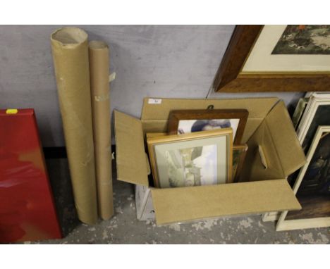 A SELECTION OF PICTURES & PRINTS TOGETHER WITH A JOHN LENNON POSTER ETC