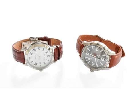 A Stainless Steel Automatic Calendar Centre Seconds Mathey-Tissot Wristwatch, and a Stainless Steel Automatic Chronometer mov