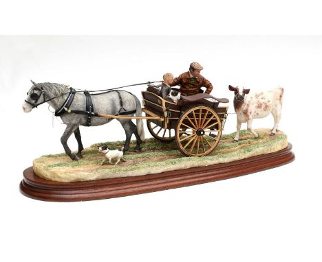 Border Fine Arts 'Bought at Market', model No. B1140 by Ray Ayres, limited edition 104/600, on wood base, with certificateNo 