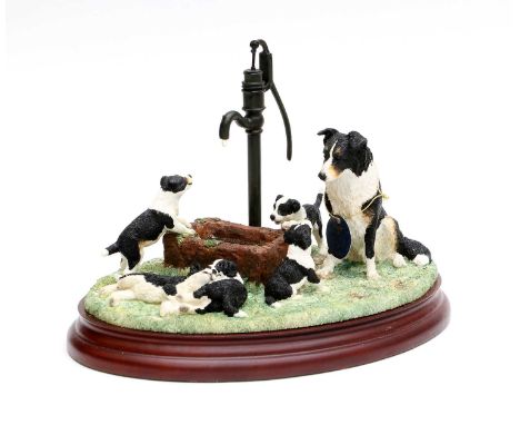 Border Fine Arts 'Farmyard Antics', model No. B1303 by Anne Wall, limited edition 141/500, on wood base, with certificateNo b