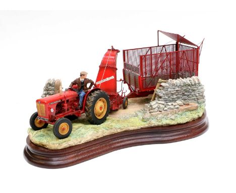 Border Fine Arts 'A Tight Turn' (David Brown 950 Forager and Trailer), model No. B1220 by Ray Ayres, limited edition 377/750,