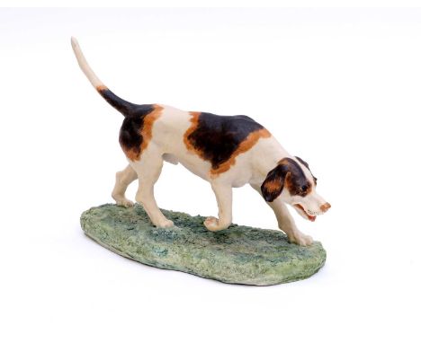 Border Fine Arts 'Foxhound' (Stalking), model No. 050 by Victor HaytonBase lacking, no box or certificate. Model in overall g