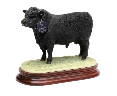 Border Fine Arts 'Welsh Black Bull', model No. B0999 by David Mayer, limited edition 119/500, on wood base, with box and cert