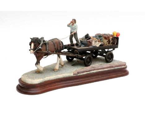 Border Fine Arts 'Rag, Bone, Any Old Iron?', model No. B0989 by Ray Ayres, limited edition 213/500, on wood base, with certif