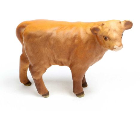 Beswick Highland Calf, model No. 1827D, tan and brown mattModel in overall good condition, no obvious sign of fault, damage o