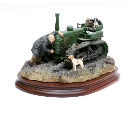 Border Fine Arts 'Starts First Time' (Fowler Diesel Crawler Mark VF), model No. B0702 by Ray Ayres, on wood base, with certif