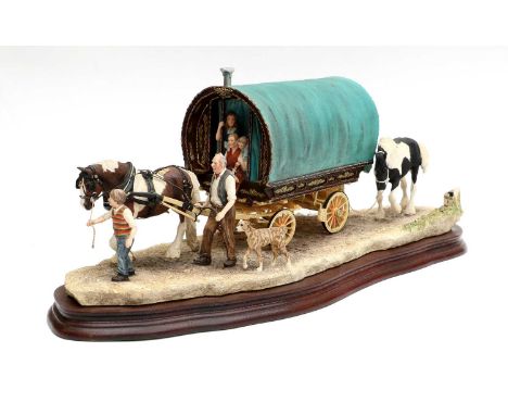 Border Fine Arts 'Arriving at Appleby Fair' (Bow Top Wagon and Family), model No. B0402 by Ray Ayres, limited edition 145/600