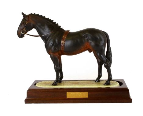 Clermont Fine China Ltd "Mulgrave Supreme" Cleveland Bay Stallion, limited edition 44/100 by Robert Donaldson, on wood base, 