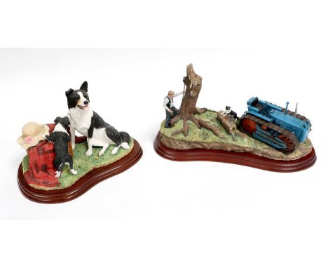 Border Fine Arts Studio 'Clearing Out' (Country Ploughman 55), model No. A6343; together with 'Seeking Attention' (Border Col