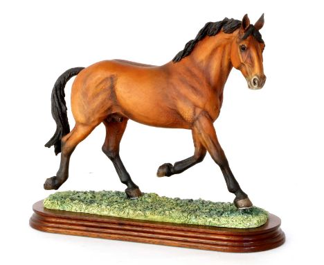 Border Fine Arts Cleveland Bay Stallion "Forest Foreman", model No. L63 by Judy Boyt, limited edition 23/200, with certificat